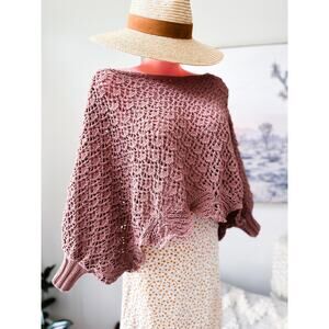 Slow Mornings Daydreaming by the Window cropped crochet boho dolman sweater